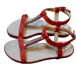 New Clark’s Collection Orange Crystal sandals 9.5​